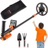 Metal Detector for Kids, 6 Inch, 25''-37'' Adjustable Gold Detector, IP68 Waterproof Search Coil with LCD Display Advanced DSP Chip
