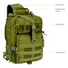 JupiterGear 15L Unisex Medium Sling Shoulder Bag MOLLE Outdoor Daypack Backpack