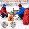 3000W 2 in 1 Portable Propane Heater Stove Portable Propane Heater Outdoor gas Stove with Pot Stand Gas Pipe for Camping Ice Fishing Patio RV